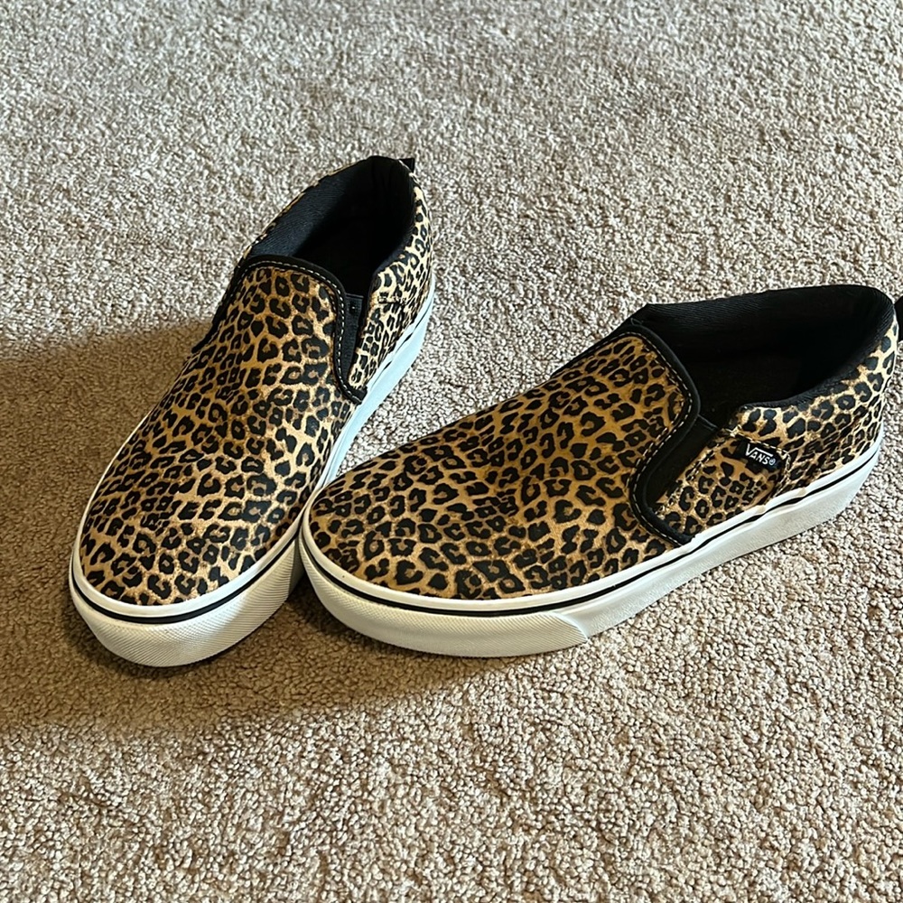 Vans Leopard slip ons